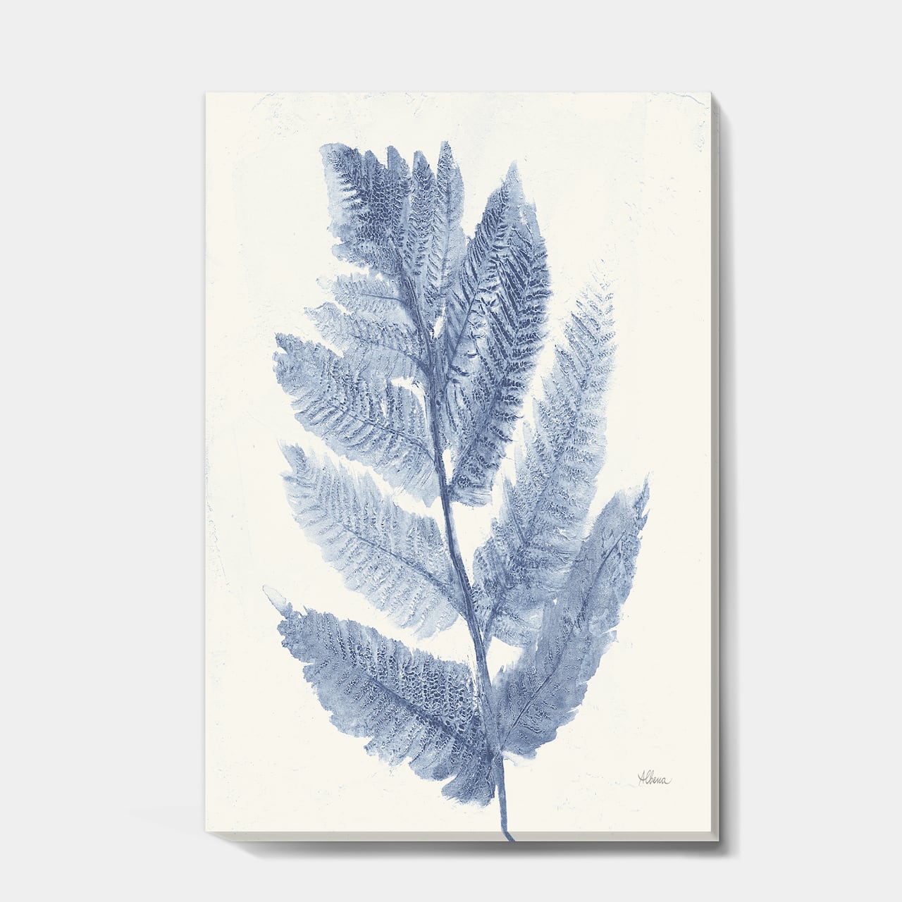 Designart - Forest Ferns Blue - Cottage Premium Canvas Wall Art